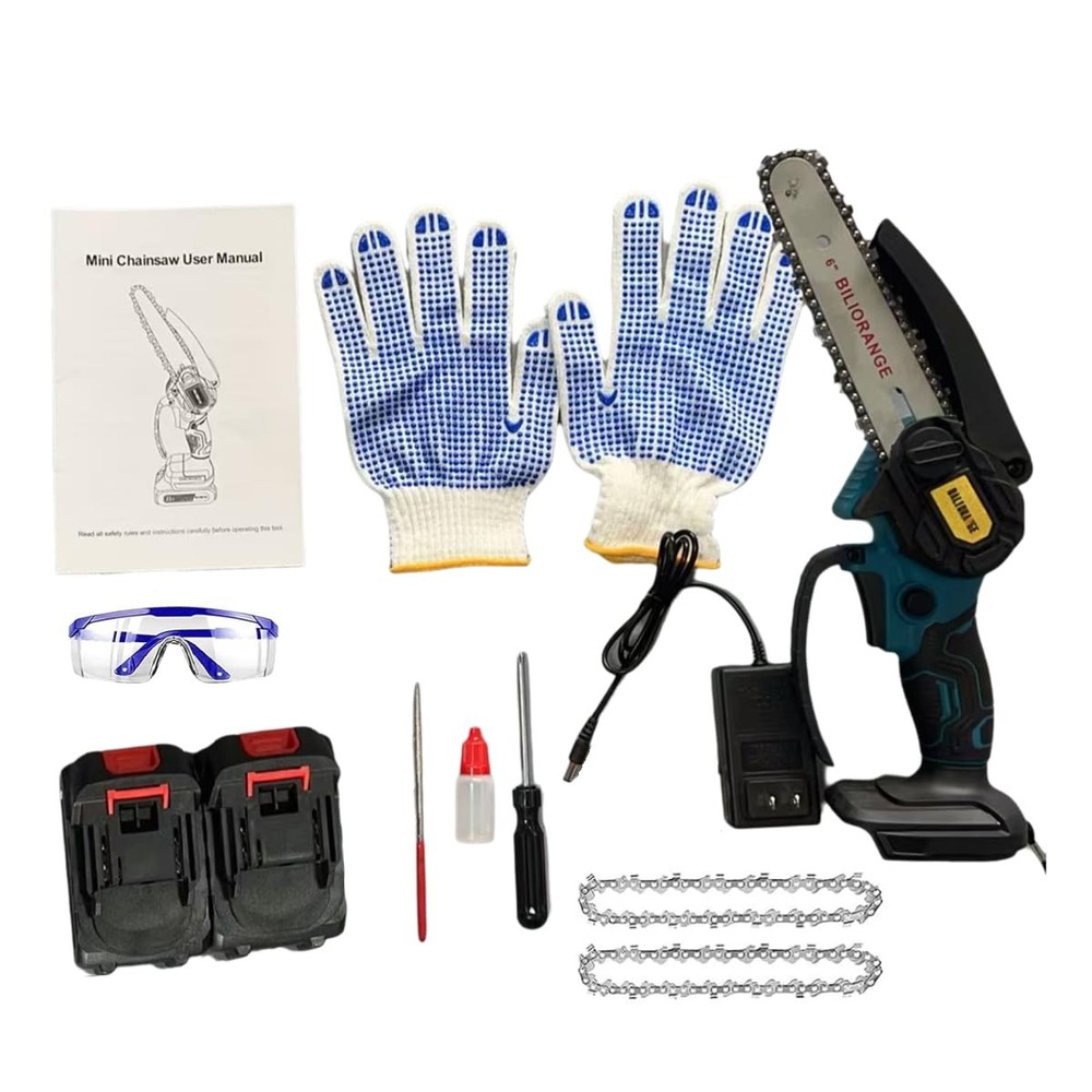 Mini Cordless Chainsaw 6 Inch Battery Powered Electric Chain Saw with Brushless Motor