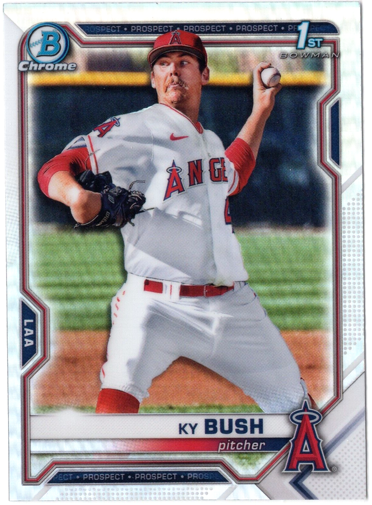 2021 BOWMAN CHROME PROSPECTS REFRACTOR KY BUSH #BDC-149 ANGELS