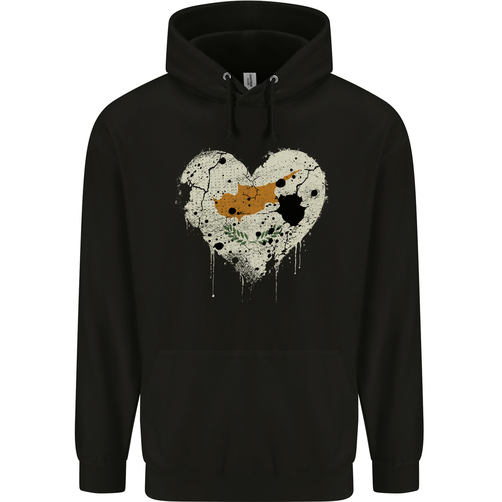 Love Cyprus Flag Cypriot Day Football Mens 80% Cotton Hoodie