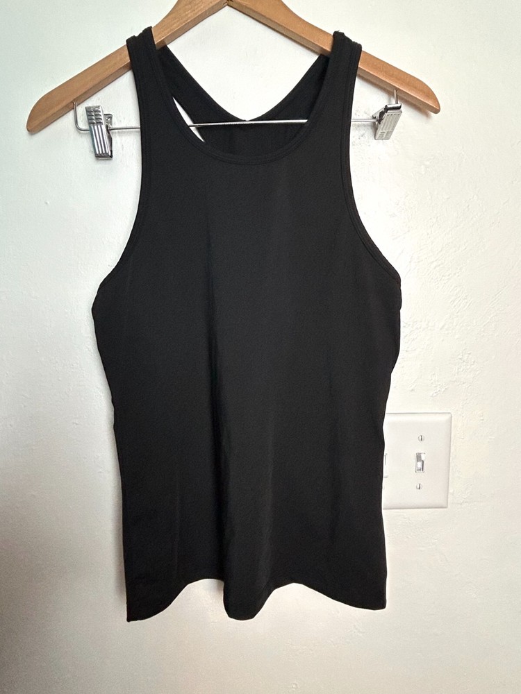 Zyia Active Tank Top Womens M Black Strappy Racerback Yoga Running Gym