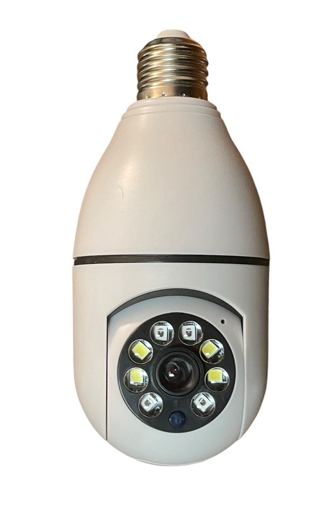 WiFi Panorama Light Bulb Camera with 2-Way Audio Wireless Night Vision No Manual