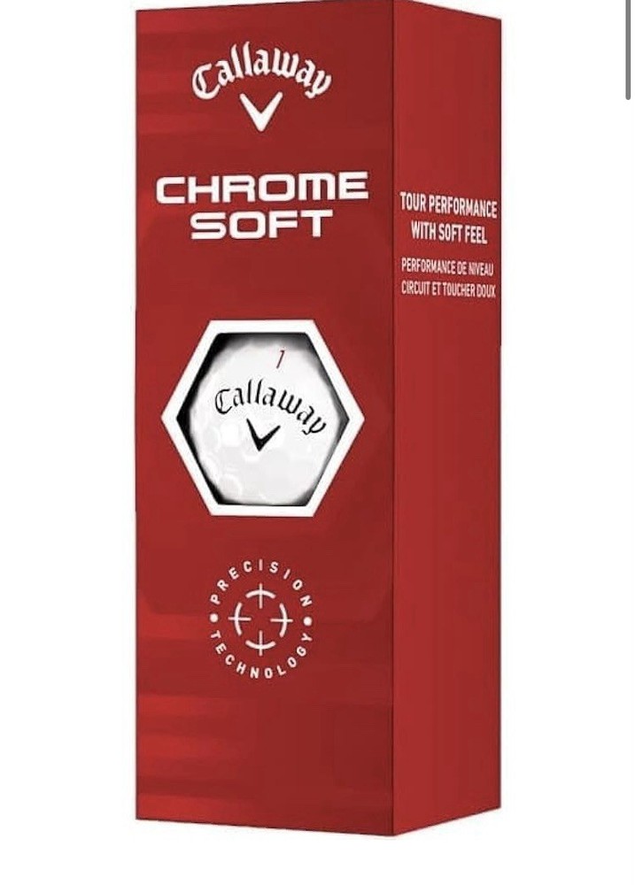 CALLAWAY CHROME SOFT GOLF BALLS 3 PACK NEW IN PACKAGE