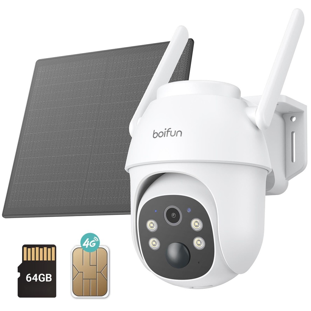4G LTE Cellular Solar Security Cameras Wireless Outdoor, 2K No WiFi Solar Sec...