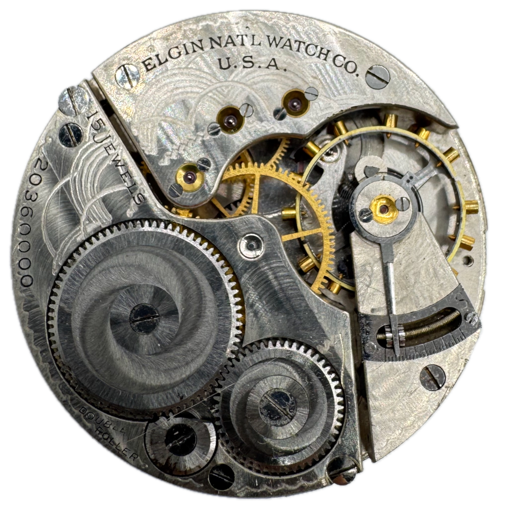 Vintage 1918 Elgin 15 Jewel 16s Mechanical Pocket Watch Movement 313 USA