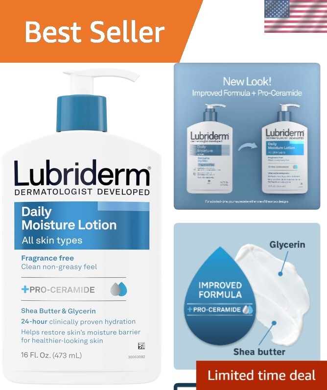 Non-Greasy Daily Moisture Lotion for Sensitive Skin - Pro-Ceramide & Shea Butter