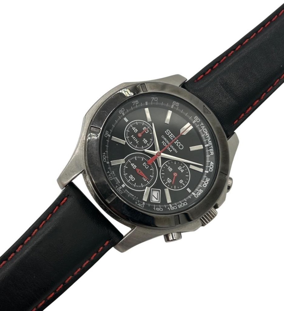 Seiko 6T63-00G0 Chronograph 100M Water Resistant Watch