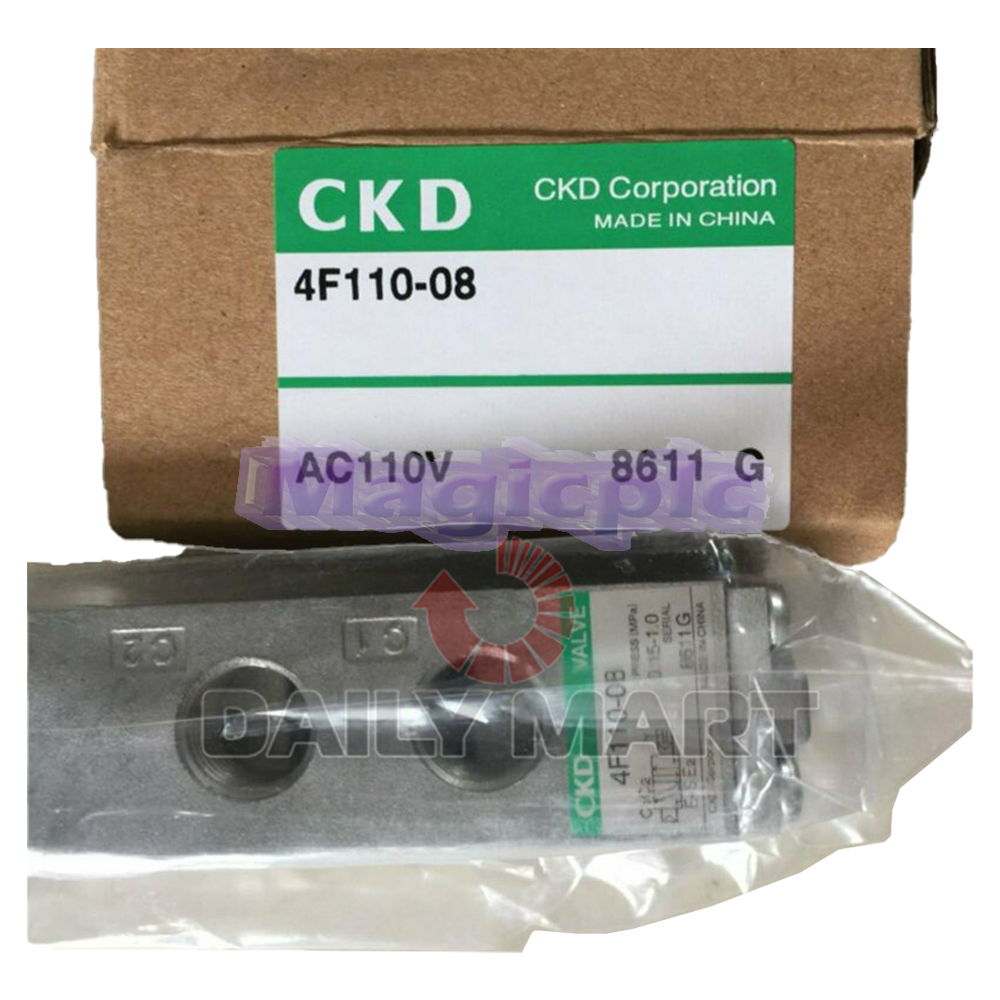 New CKD 4F110-08 Solenoid Valve AC110V