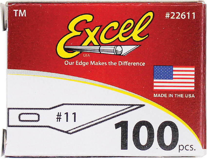 New Excel Blades No 11 Double Honed Blade 100pk 22611