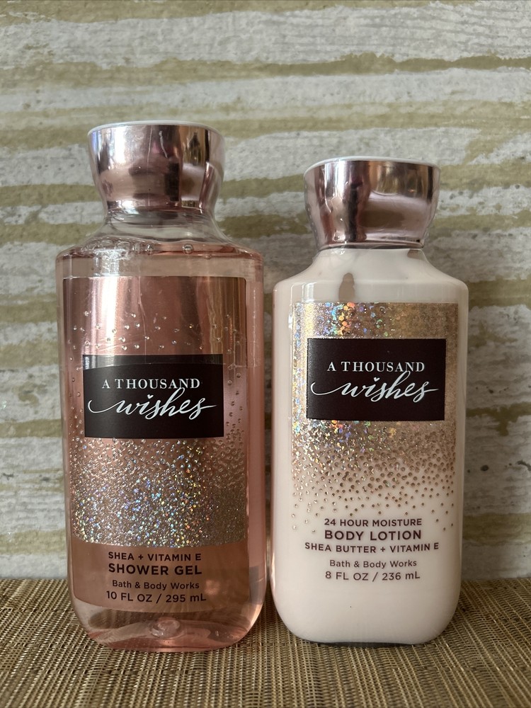 Bath & Body Works Shower Gel & Lotion Set ~ A THOUSAND WISHES ~ FULL SIZE ~ NEW