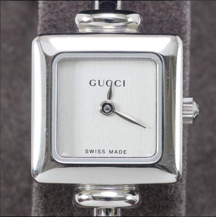 Vintage GUCCI 1900L Silver Dial Quartz Women's Watch Excellent Condition