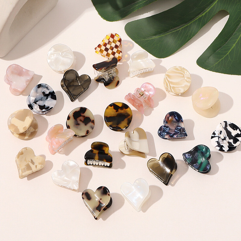 Womens Lady Small Acrylic Hair Clip Mini Hair Claws Acetate Hair Clamp Accessory