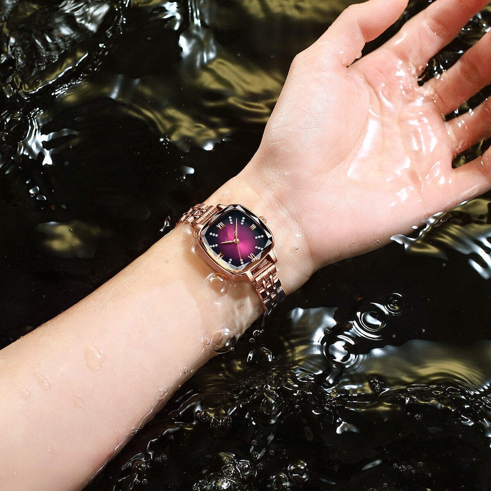 Stylish Women's Waterproof Quartz Watch with Stainless Steel Strap and Sapphire