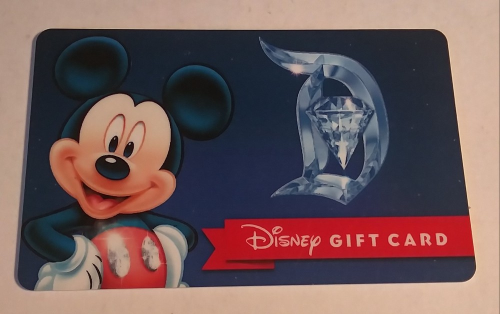 Disney Mickey Mouse Diamond Design Gift Card No Value
