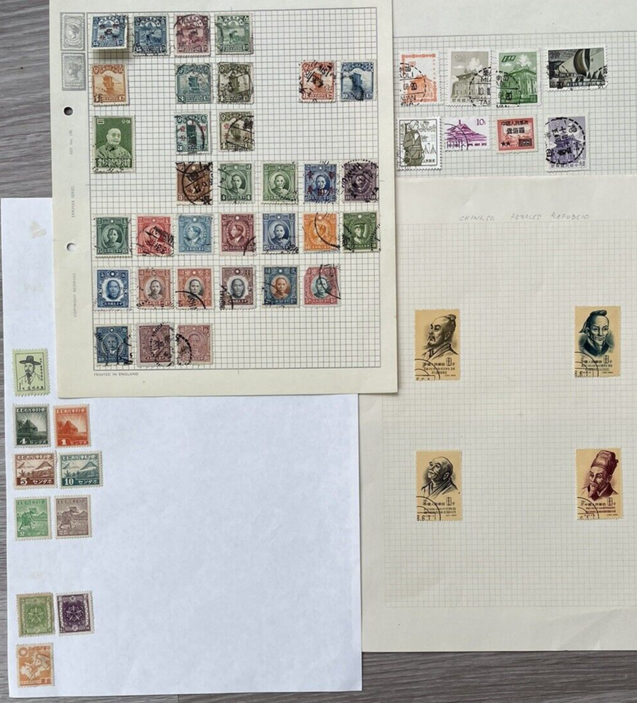 China mint and used selection on four album pages