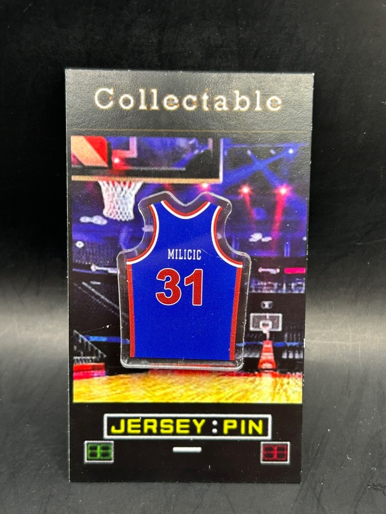 Detroit Pistons Darko Milicic jersey lapel pin-Classic DP Collectable