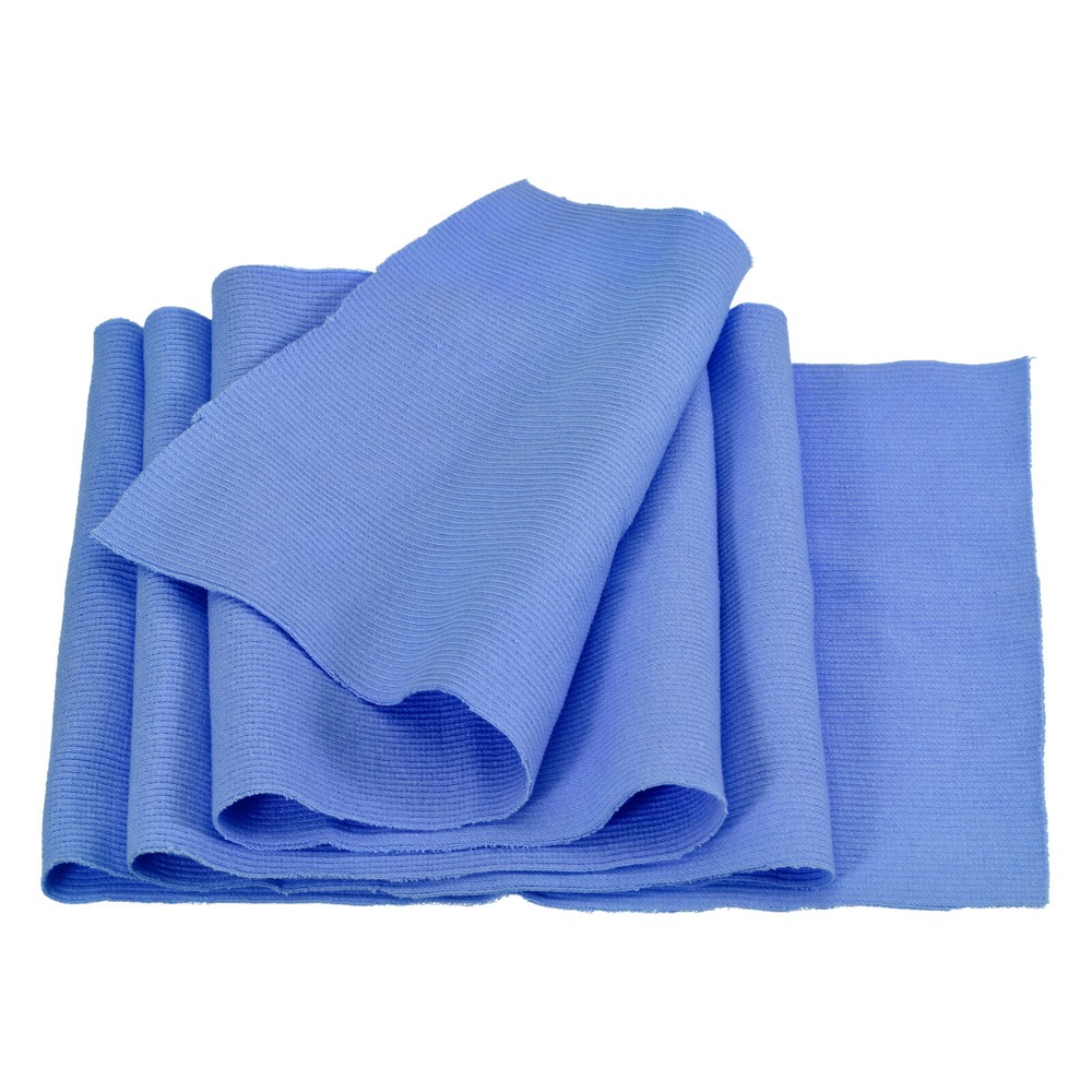 15cm x 1m Elastic Cuff Ribbed Trim Cotton Fabric Knitted Stretch Band Light Blue