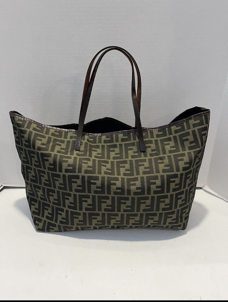 Fendi Tote Bag  Brown Nylon 443010