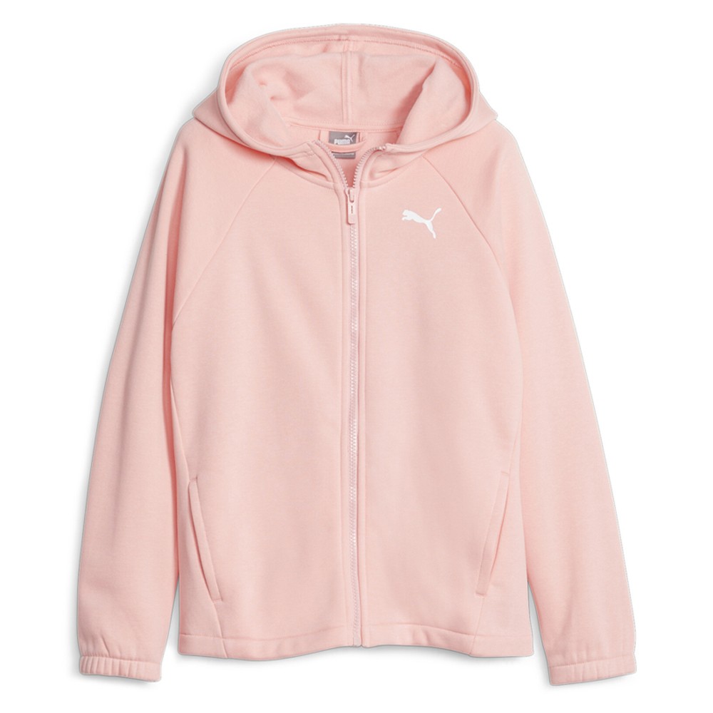 PUMA Motion Logo Full Zip Hoodie Youth Girls Size XS  Casual Athletic Outerwear