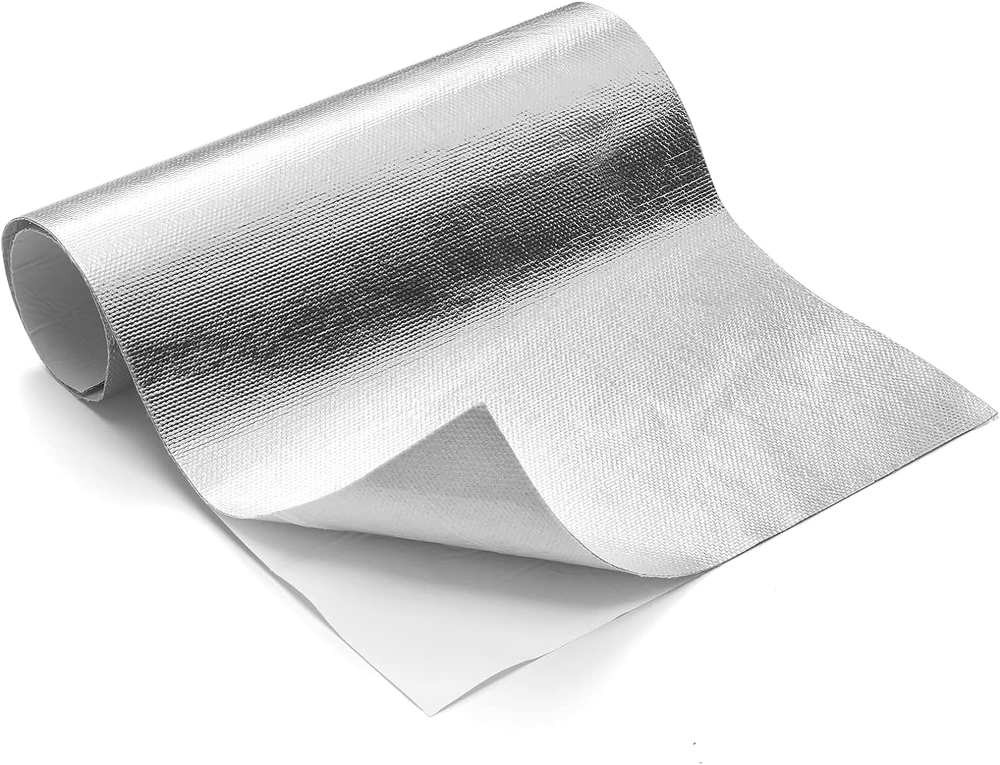 Aluminized Heat Shield Thermal Barrier Adhesive Backed Heat Blanket 24'' X 24'',