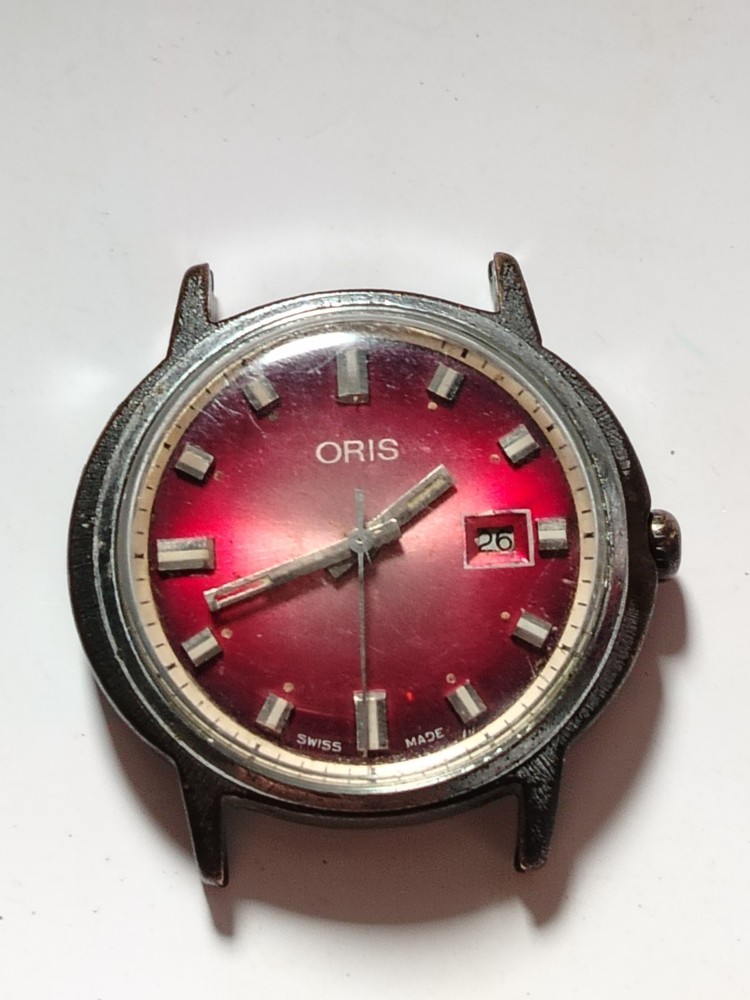 Vintage ORIS Watch Red Dial Cal. 715 | Manual Wind | Swiss Made | For Repair