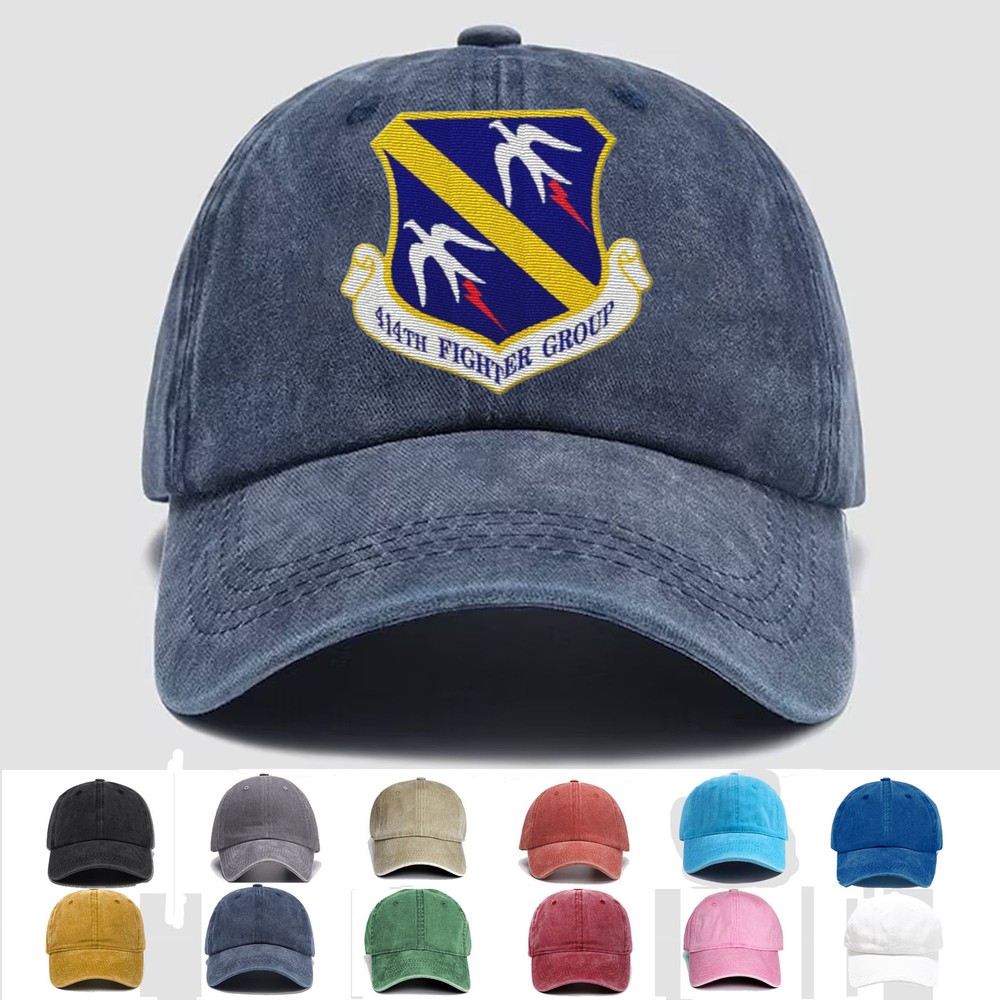 Custom Embroidered Hat 414th Fighter Group, Veteran Cap, Trucker Hat, Gift Idea