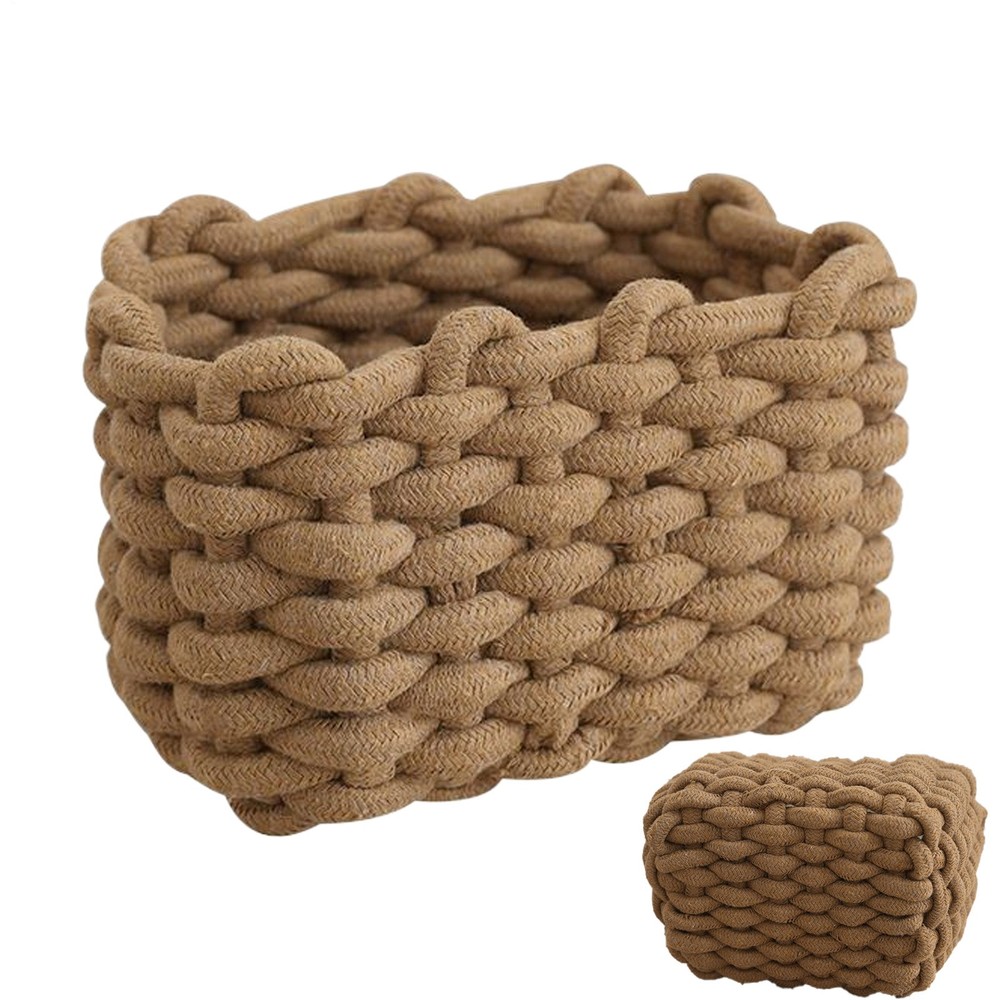Storage Box Cotton Rope Basket Organizer Miscellaneous Storage Basket For Home