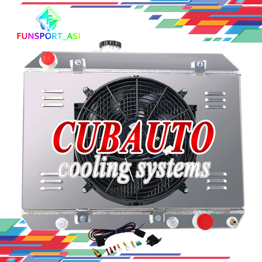 4 Rows Radiator Shroud Fan Fits 1965-1967 1966 PONTIAC LEMANS TEMPEST GTO 5.3L