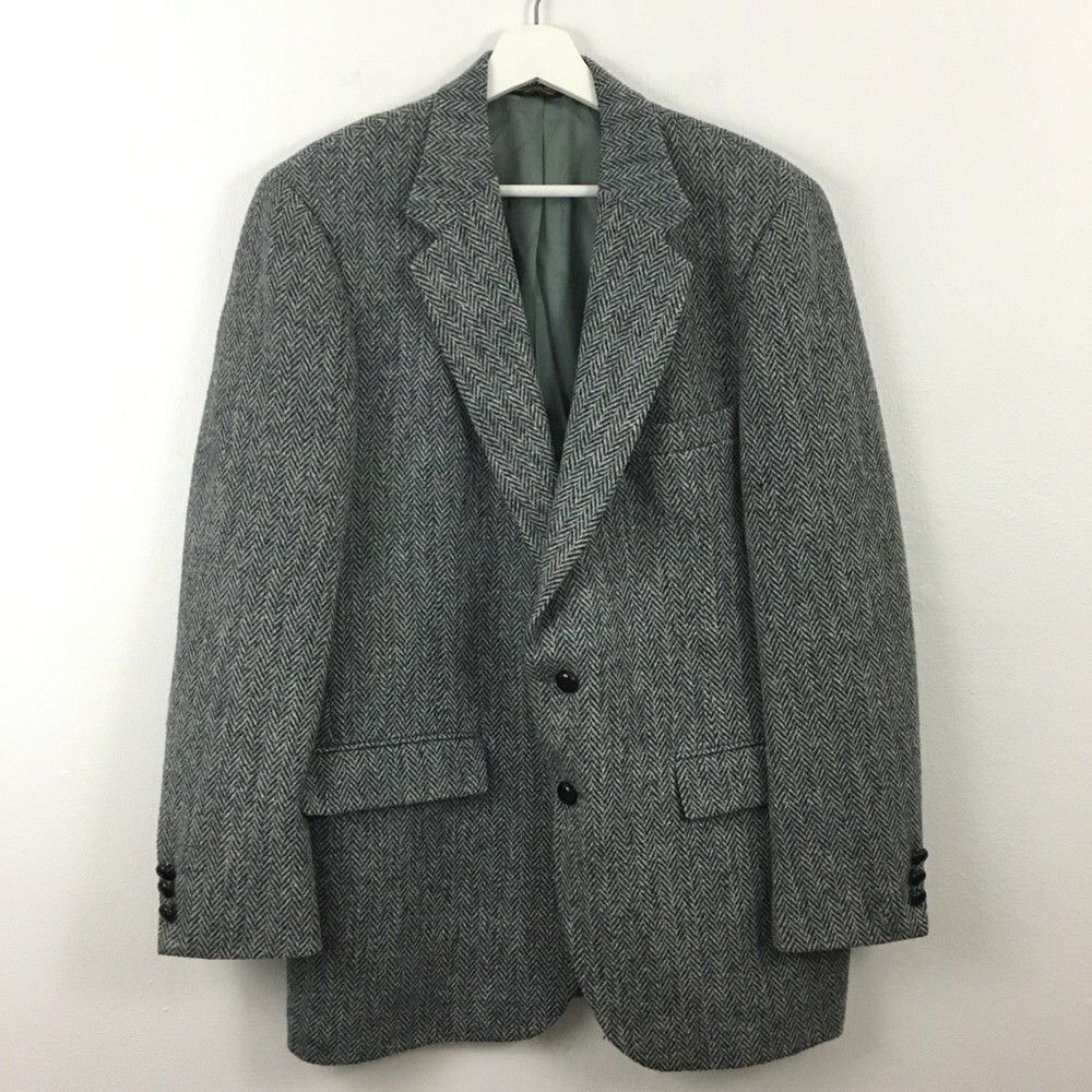 Harris Tweed Men’s Wool Button Down Blazer Size 42