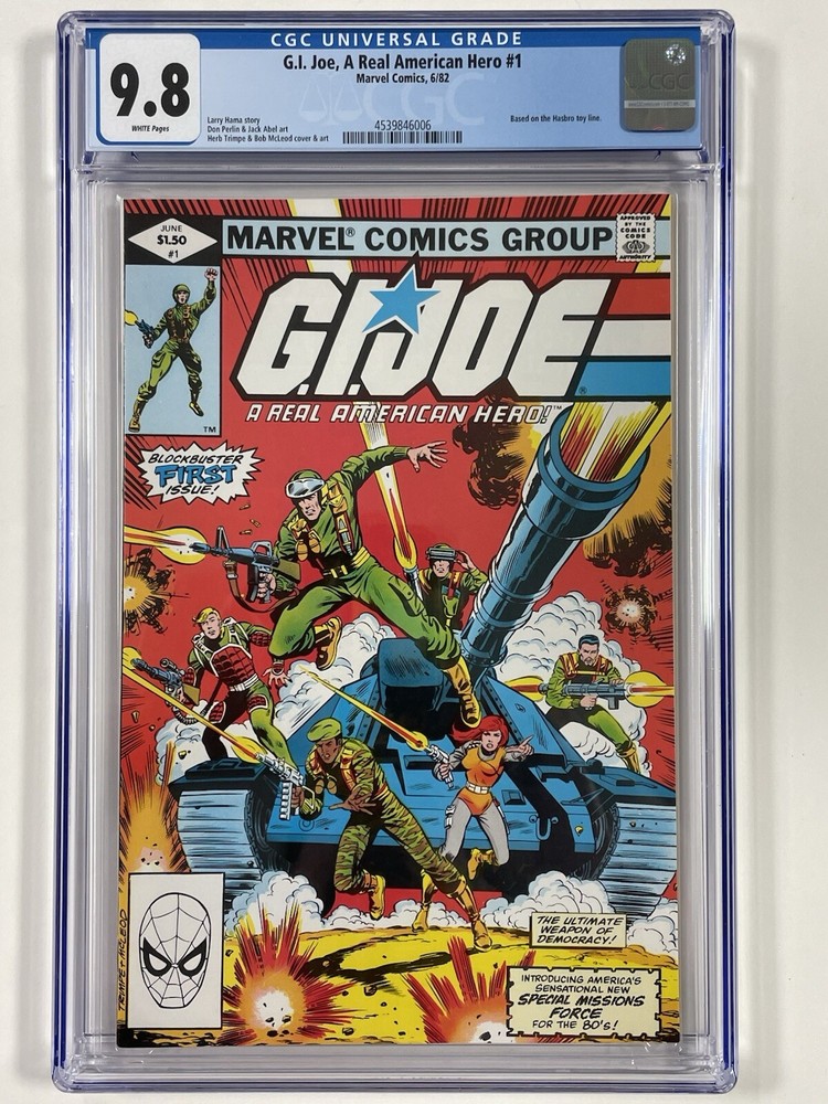 G.I. Joe #1 CGC 9.8 Marvel 1982 Key Bronze! A Real American Hero! 1st Snake Eyes