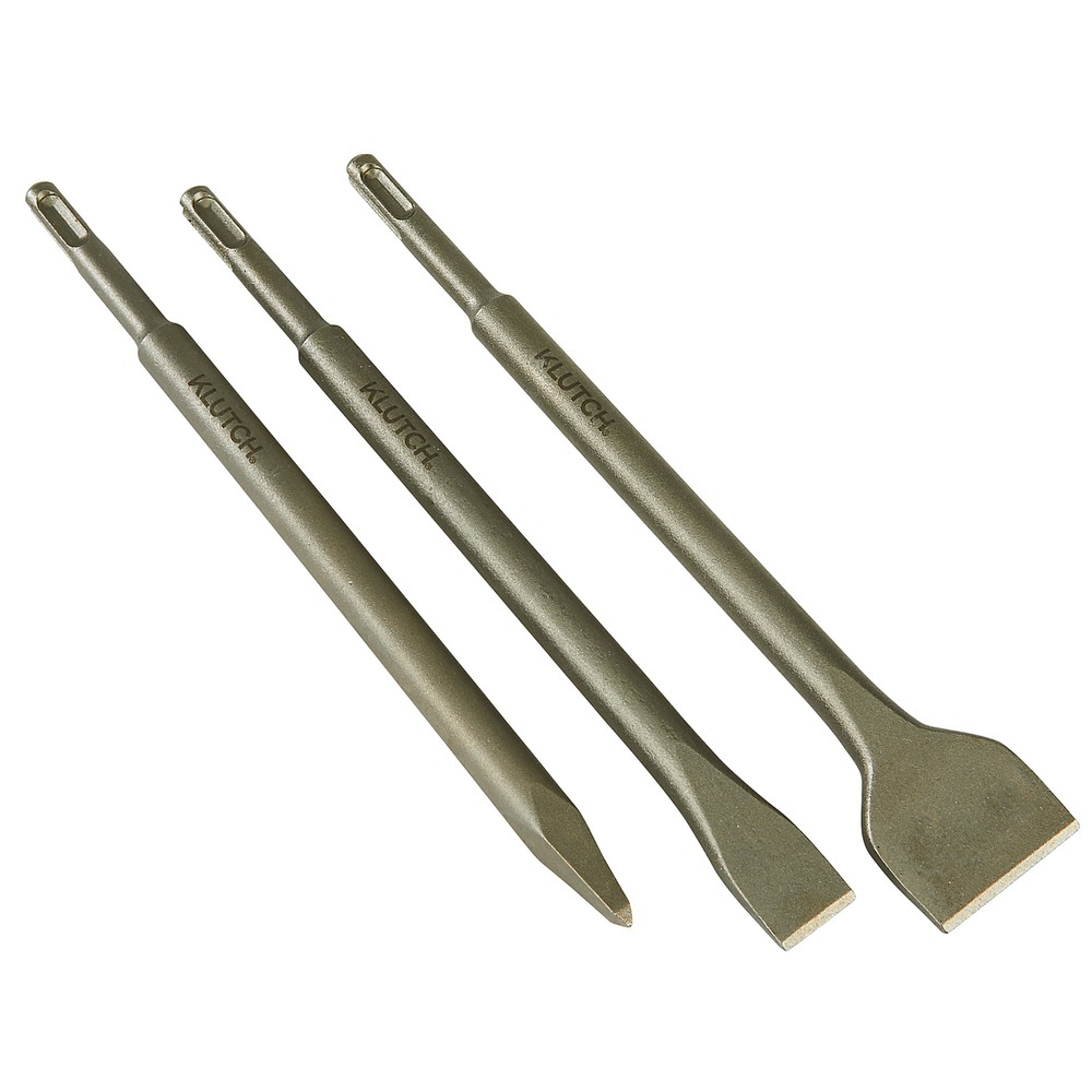 Klutch 3-Piece SDS Plus Masonry Chisel Set
