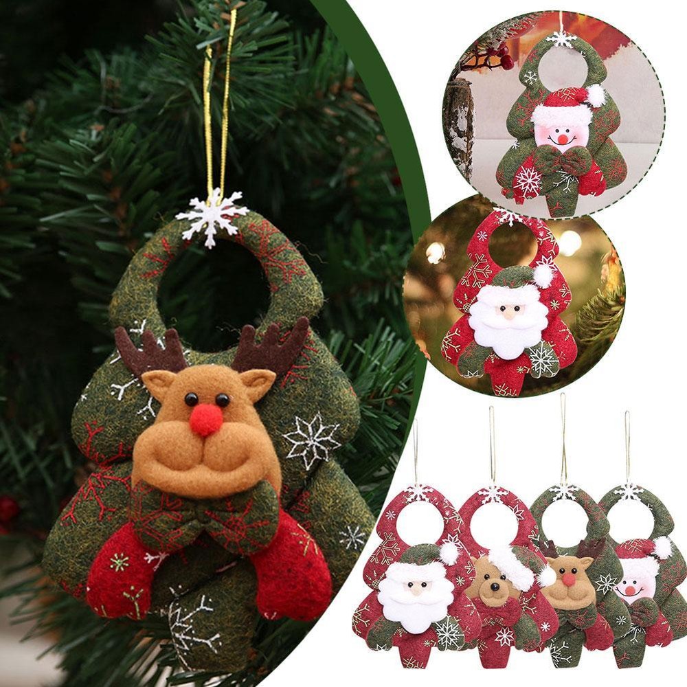 New Christmas Decorations Christmas Non-woven Hangings Cubic Santa Claus H T7N7