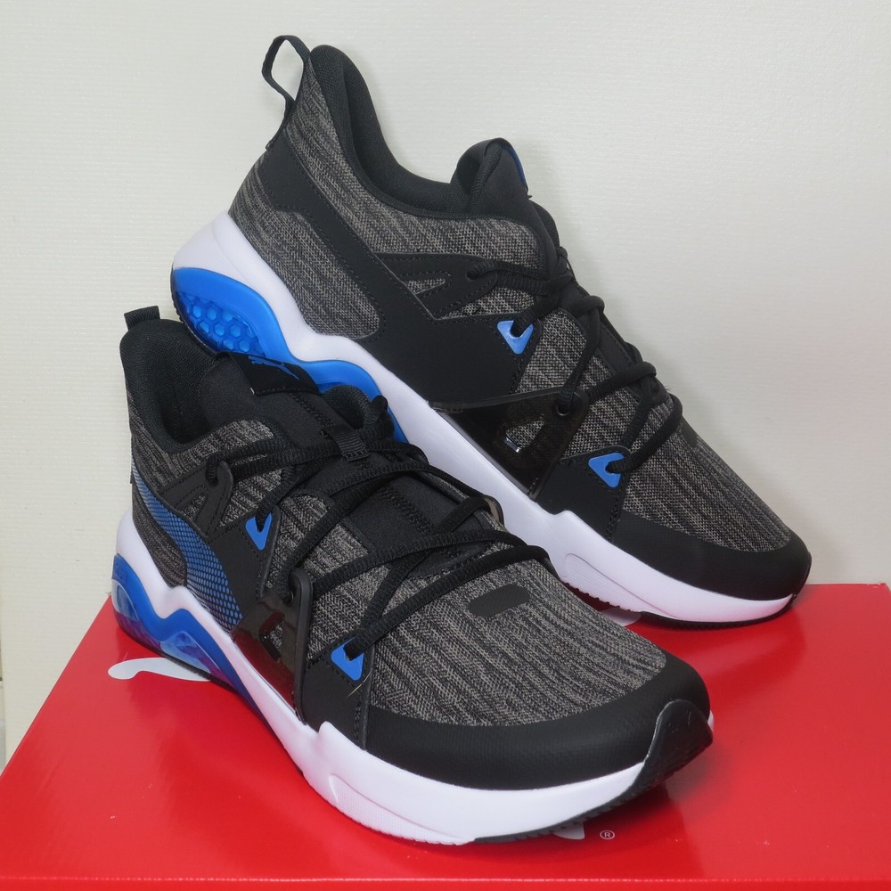 PUMA Cell Fraction Kint Mens Training Shoes Black Blue Size 11.5 New