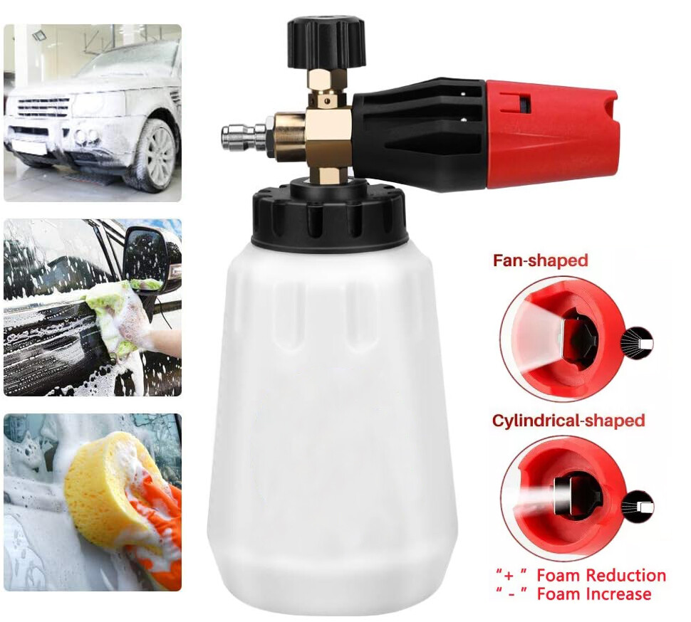 Snow Foam Lance Cannon Soap Bottle Sprayer For Pressure Washer Gun Jet Car Wash