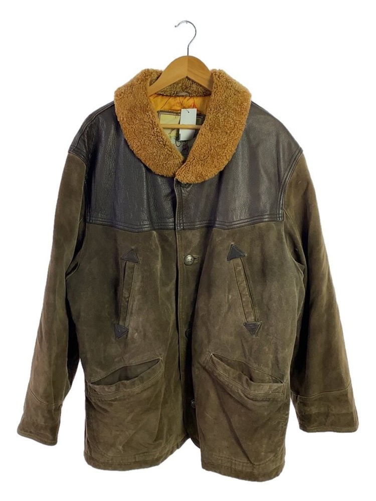 Mitsumine Mutton Leather Blouson Jacket in Brown Cowhide
