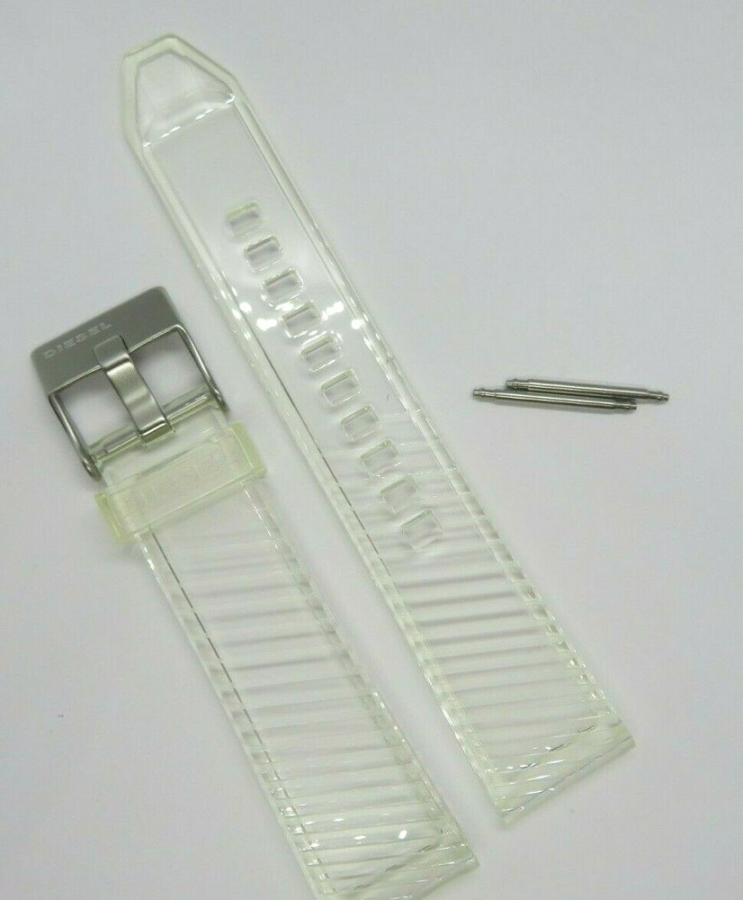 Diesel Original Replacement Band Silicon DZ4521 Watch Strap 22 mm Transparent