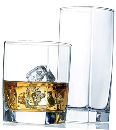 Collins 16-Piece Everyday Drinking Glasses Set for Kitchen & Dining