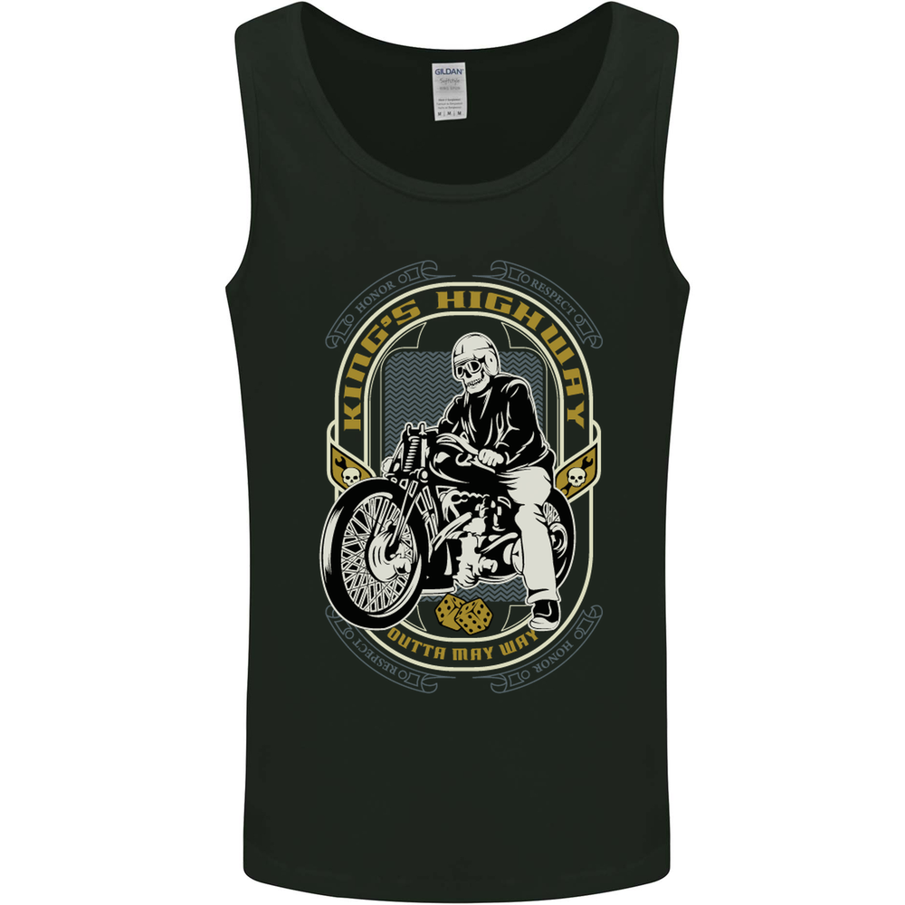 Kings Highway Biker Motorcycle Motorbike Mens Vest Tank Top