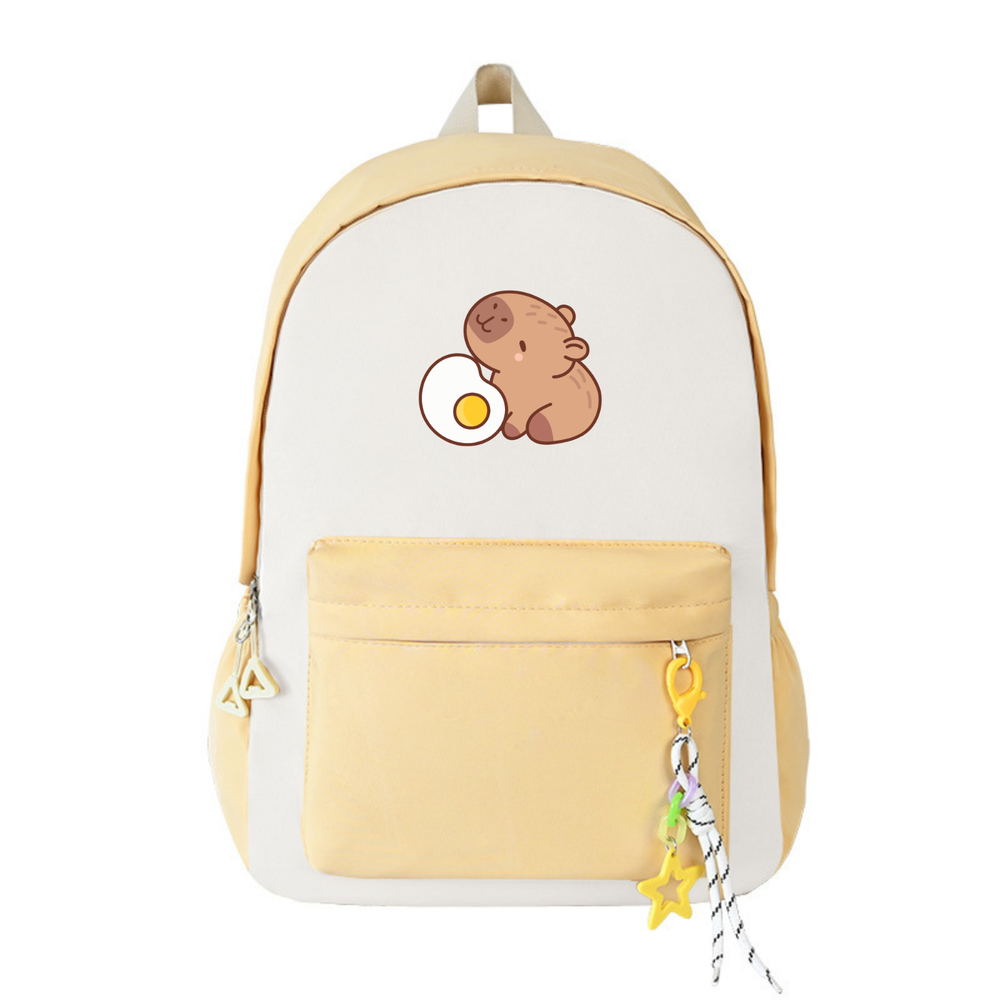 Back to School Capybara Backpack Students Book Bag Custom Cute Backpack for Kids-image