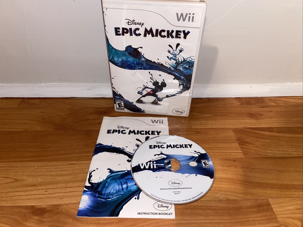 Disney Epic Mickey (Nintendo Wii, 2010) CIB Complete with Manual