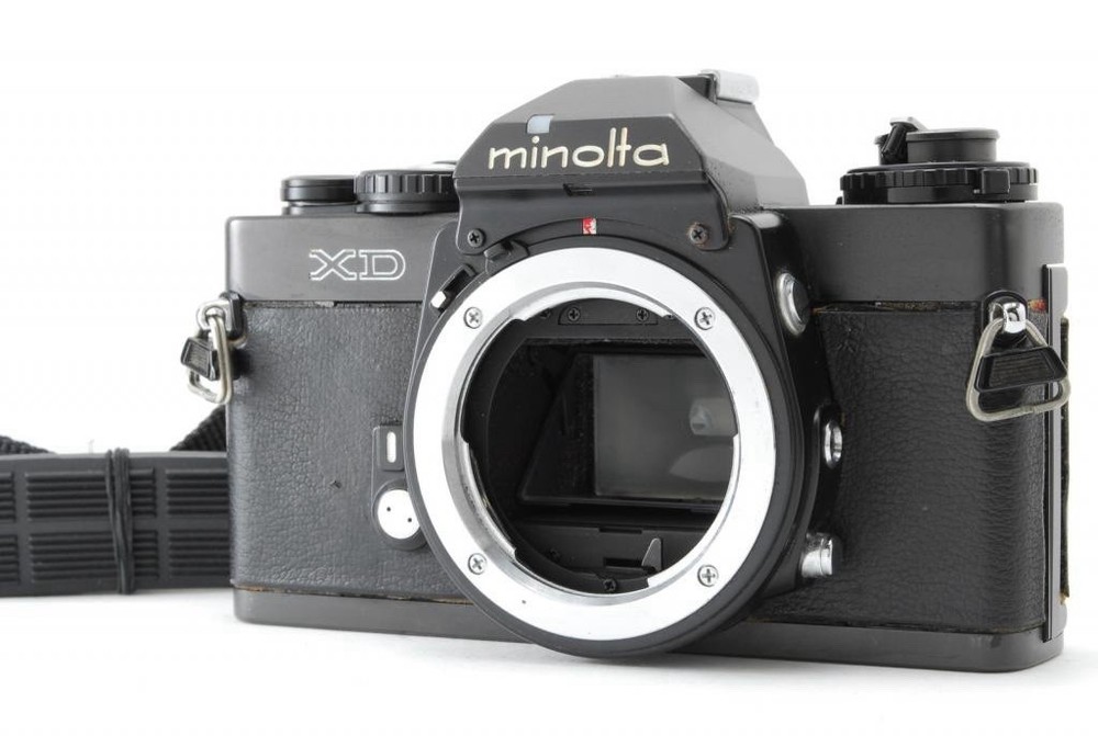 [NEAR MINT w/Strap] Minolta XD Black Body SLR 35mm Film Camera from JAPAN