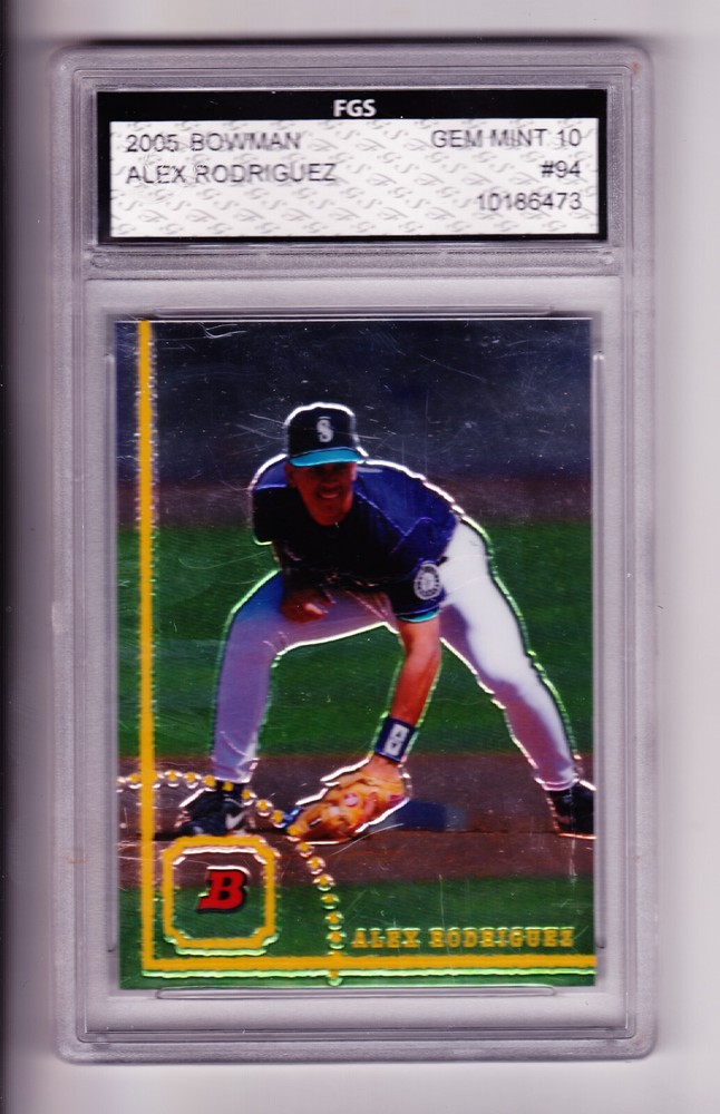 2005 BOWMAN CHROME A-ROD THROWBACK #94-AR ALEX RODRIGUEZ FGS 10 GEM MINT