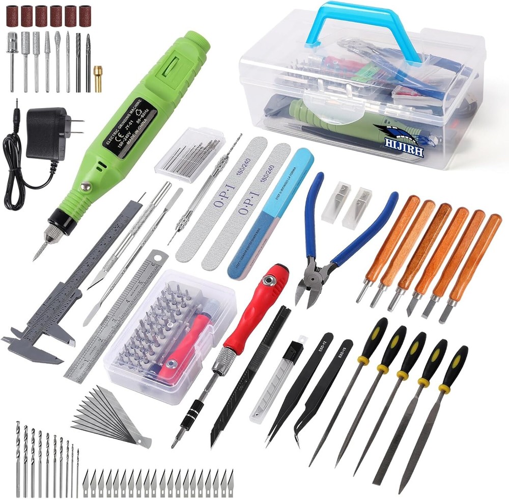 108-Piece Modeler's Tool Kit with Electric Polishing & Repair Tools