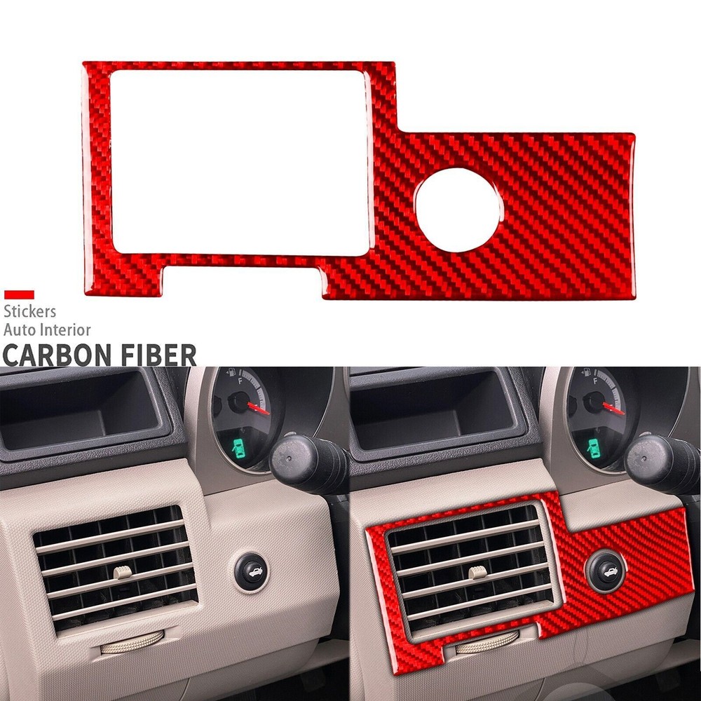 Red Carbon Fiber Driver Side Air Vent Outlet Cover Trim For Dodge Avenger 08-10