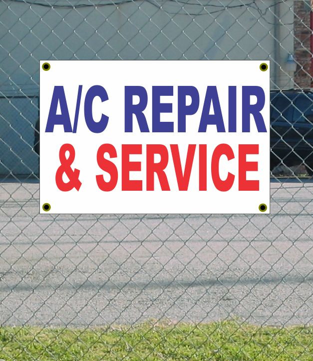 2x3 Feet Red, White & Blue A/C Repair and Service Banner Sign – Brand New, Durable, and Eye-Catching for Your Business!