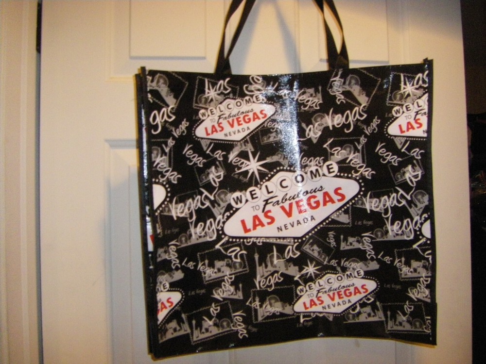 Las Vegas Durable Reusable Tote Storage Bag Novelty Souvenir X-Large Size NEW