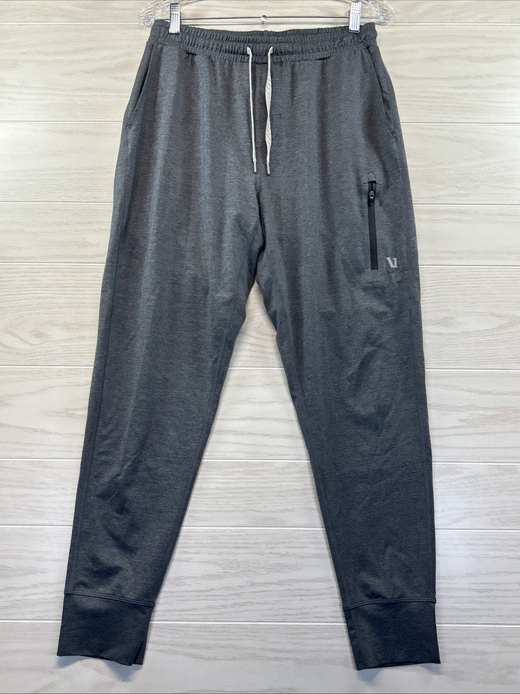 Vuori Mens Sunday Performance Jogger Pants Gray Medium 30 Athleisure V416