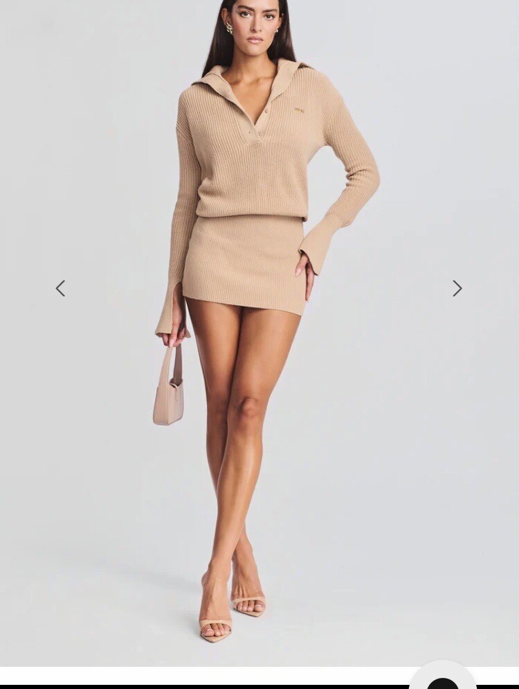 Ser.o.ya Katana Dress Size Xs Tan Kolor Nwt
