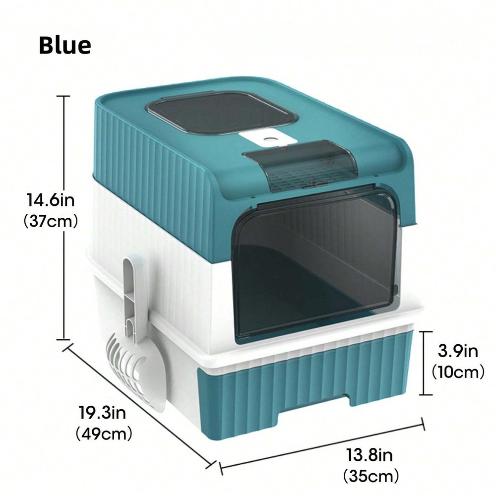 XYGC Fully Enclosed Jumbo Drawer-Style Cat Litter Box, Odor-Absorbing