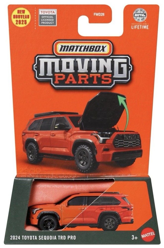 MATCHBOX 2024 TOYOTA SEQUOIA TRD PRO MOVING PARTS 2025