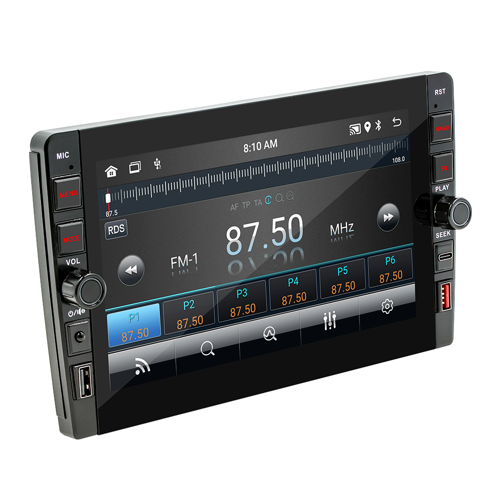 Double Din Car MP5 Player with GPS, RDS, BT, USB/Type-C for CarPlay & Android Auto 2+32G